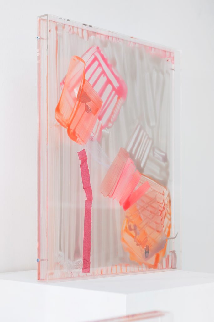 Artwork painting acrylic oilpaint on plexiglas 