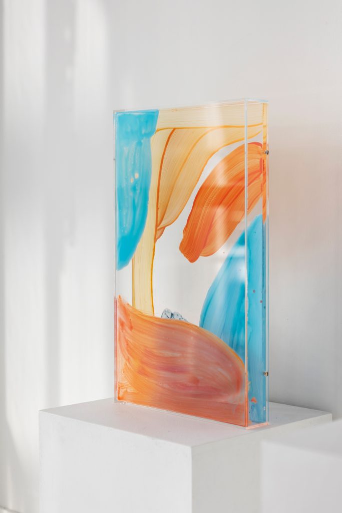 Artwork painting acrylic oilpaint on plexiglas 