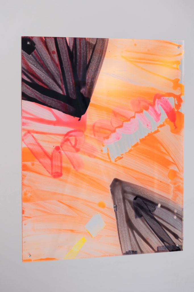 Artwork painting acrylic oilpaint on plexiglas 