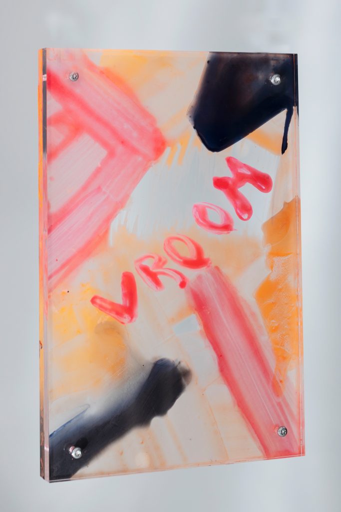 Artwork painting acrylic oilpaint on plexiglas 